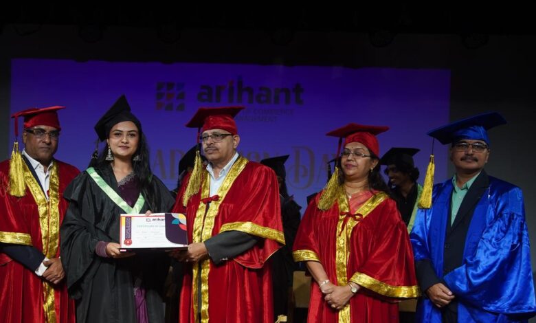 Graduation ceremony at Arihant Institute of Commerce and Management in Bengaluru