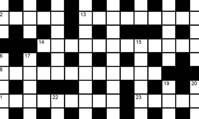 The Hindu Sunday Crossword no. 61 (Set by Arden)